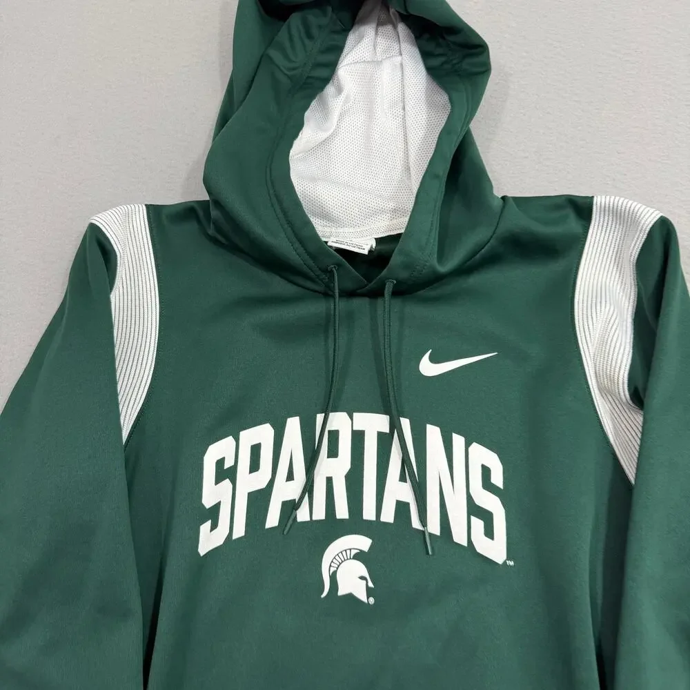 Nike On-Field Michigan State Spartans Hoodie Men's Large Green Sweatshirt MSU